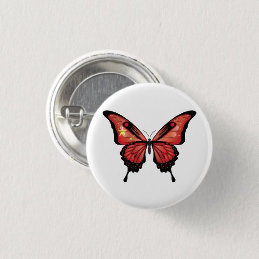 China Frack Schmetterlingsflaggenaufkleber Button (Vorne & Hinten)