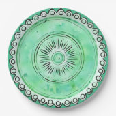 China für antike grüne Imitate Pappteller (Vorderseite)