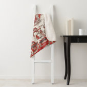 China Garden Tee House Chinoiserie - Red and White Sherpadecke (Beispiel)