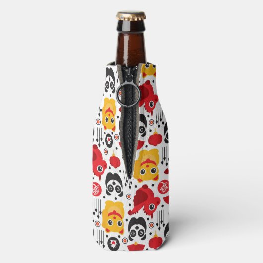 China Glückskatze, Drache und Panda Flaschenkühler (Flasche Rückseite)