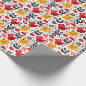 China Glückskatze, Drache und Panda Geschenkpapier (Ecke)