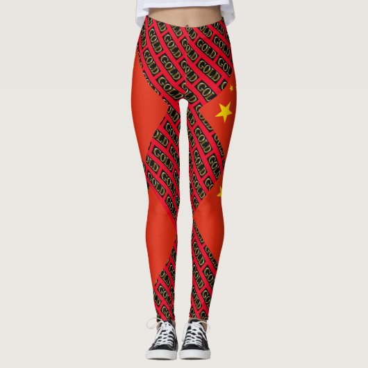 CHINA GOLD LEGGINGS (Vorderseite)
