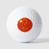 China Golf Balls, Chinesische Flaggengolfer / Patr Golfball (Vorderseite)
