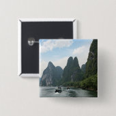 China, Guilin, Li River, Binnenschiffe Button (Vorne & Hinten)