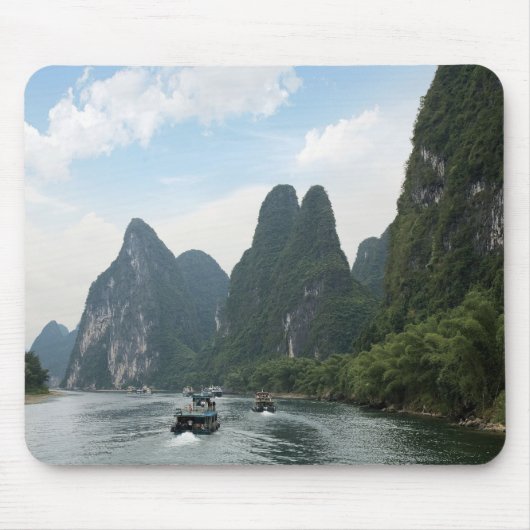 China, Guilin, Li River, Binnenschiffe Mousepad (Vorne)