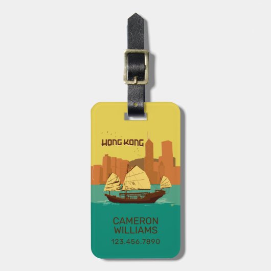 China | Hongkong Gepäckanhänger (Vorderseite vertikal)