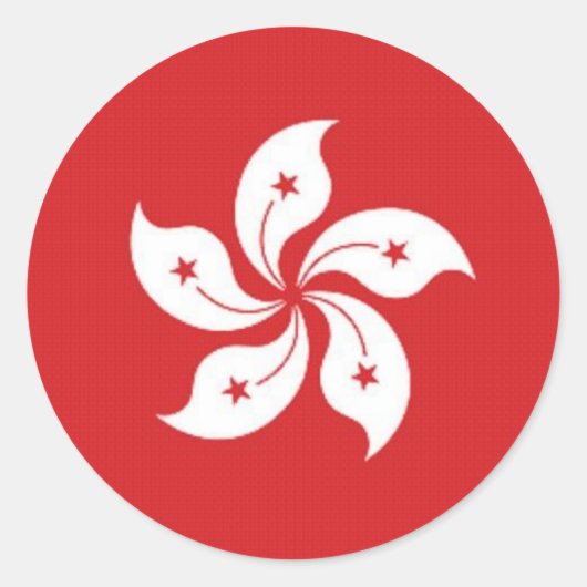 China Hongkong Runder Aufkleber (Vorderseite)