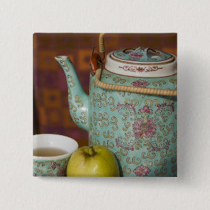 China, Hongkong. Traditionelle chinesische Teekann Button