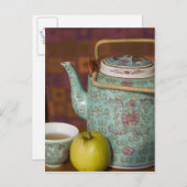 China, Hongkong. Traditionelles chinesisches Teeka Postkarte (Vorne/Hinten)