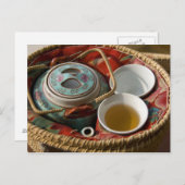 China, Hongkong. Traditionelles chinesisches Teeka Postkarte (Vorne/Hinten)