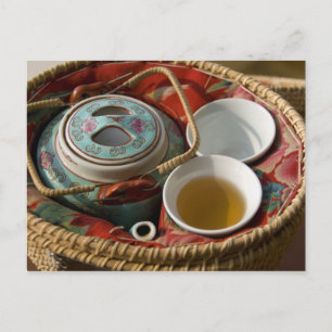 China, Hongkong. Traditionelles chinesisches Teeka Postkarte