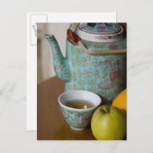 China, Hongkong. Traditionelles chinesisches Teeka Postkarte (Vorne/Hinten)