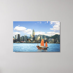 China; Hongkong; Victoria Harbour HafenA Leinwanddruck