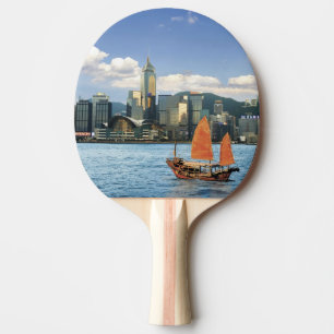 China; Hongkong; Victoria Harbour HafenA Tischtennis Schläger