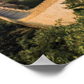 China, Huairou Landkreis, Sonnenuntergang über dem Poster (Ecke)