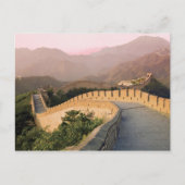 China, Huairou Landkreis, Sonnenuntergang über dem Postkarte (Vorderseite)