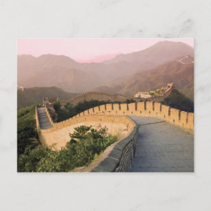 China, Huairou Landkreis, Sonnenuntergang über dem Postkarte