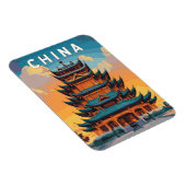 China-Illustration Reise Kunst Vintage Magnet (Rechte Seite)