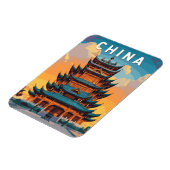 China-Illustration Reise Kunst Vintage Magnet (Linke Seite)
