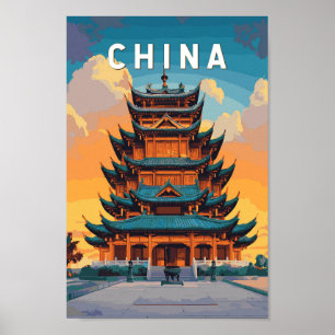 China-Illustration Reise Kunst Vintage Poster