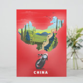 China Illustrierte Karte Reiseplakat (Stehend Vorderseite)