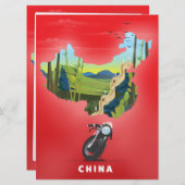 China Illustrierte Karte Reiseplakat (Vorne/Hinten)