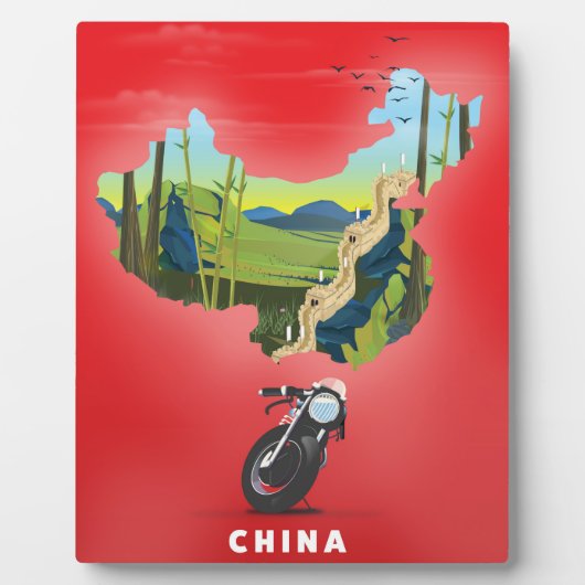 China Illustrierte Karte Reiseplakat Fotoplatte (Vorderseite)