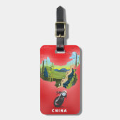 China Illustrierte Karte Reiseplakat Gepäckanhänger (Vorderseite vertikal)
