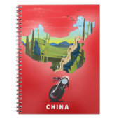 China Illustrierte Karte Reiseplakat Notizblock (Vorderseite)