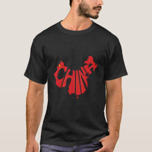 China in Karte mit Unterstützung der chinesischen  T-Shirt