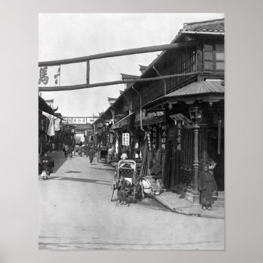 China in Shanghai, Ende des 19. Jahrhunderts Poster (Vorne)