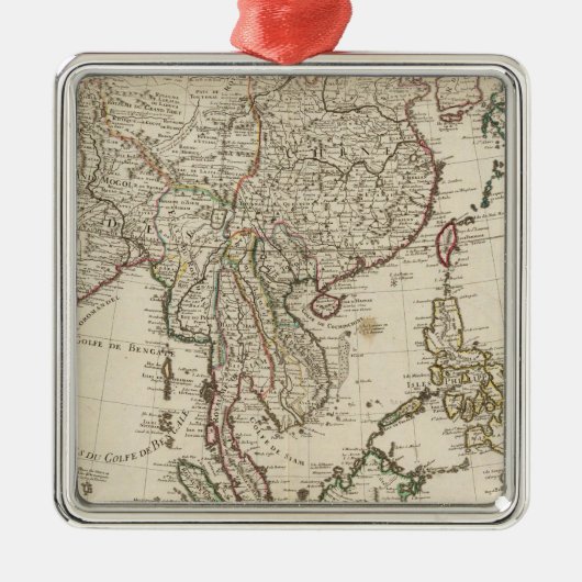 China, Indien, Asien Silbernes Ornament (Vorne)