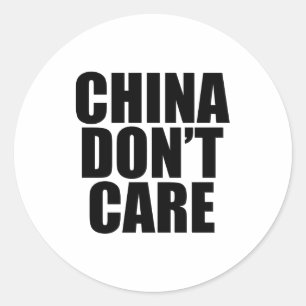 China ist egal runder aufkleber