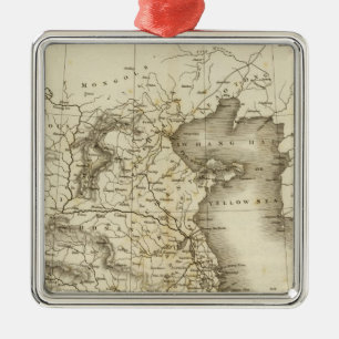 China, Japan Ornament Aus Metall