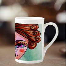 China Kaffee Tasse (Whimsical Woman - 01)