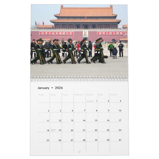 China Kalender 2024 - China - Mauerkalender (Jan 2026)