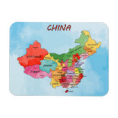 China Karte Aquarellbilder Magnet (Horizontal)