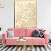 China Karte von Arrowsmith Leinwanddruck (Insitu (Wohnzimmer))