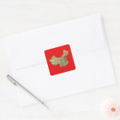 China-Karten-Aufkleber Quadratischer Aufkleber (Umschlag)