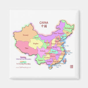 China-Karten-Quadrat-Magnet Magnet