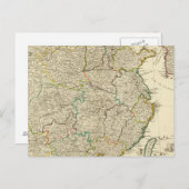 China, Korea Atlas-Karte Postkarte (Vorne/Hinten)