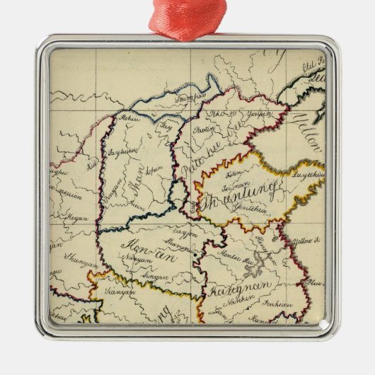 China, Korea Silbernes Ornament (Vorne)