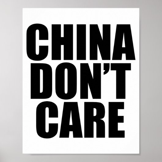 China Kümmert Es Nicht  Poster (Vorne)