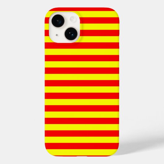 china kyrgyzstan spain flag stripes red yellow pat Case-Mate iPhone hülle (Rückseite)