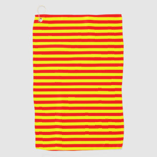 china kyrgyzstan spanien flagge streifen rot gelb  golfhandtuch