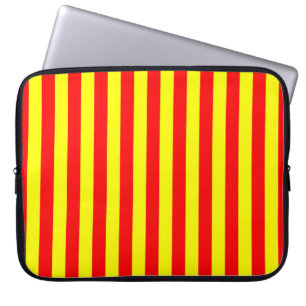 china kyrgyzstan spanien flagge streifen rot gelb laptopschutzhülle