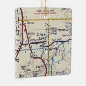 China Lake CA Vintage Karte Keramikornament (Rechts)