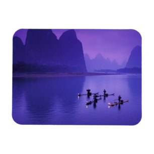 China, Li-Fluss. Kormoran-Fischer. Magnet