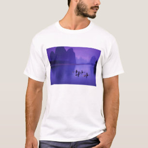 China, Li-Fluss. Kormoranfischer. T-Shirt