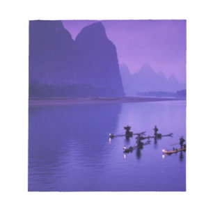 China, Li River. Kormorane Fischer. Notizblock
